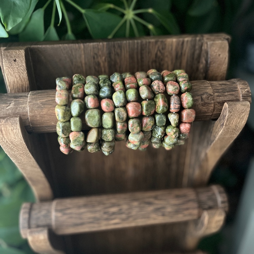 Unakite tumble bracelet